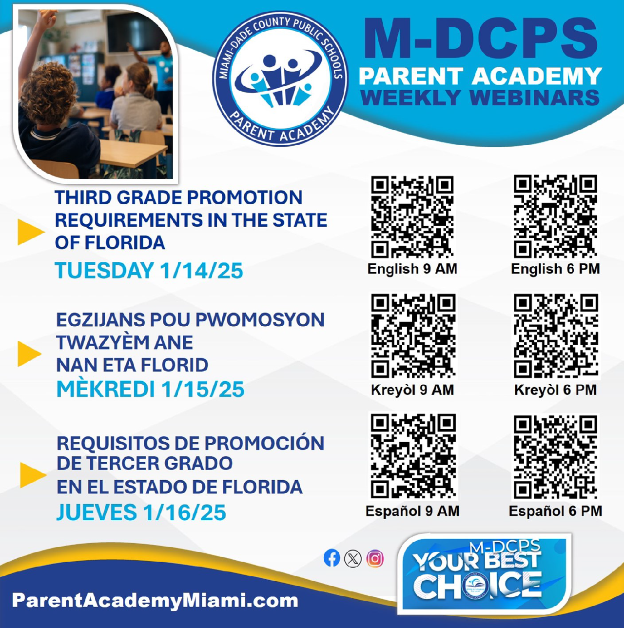 Parent Academy Third Grade Promotion Requirements Webinar